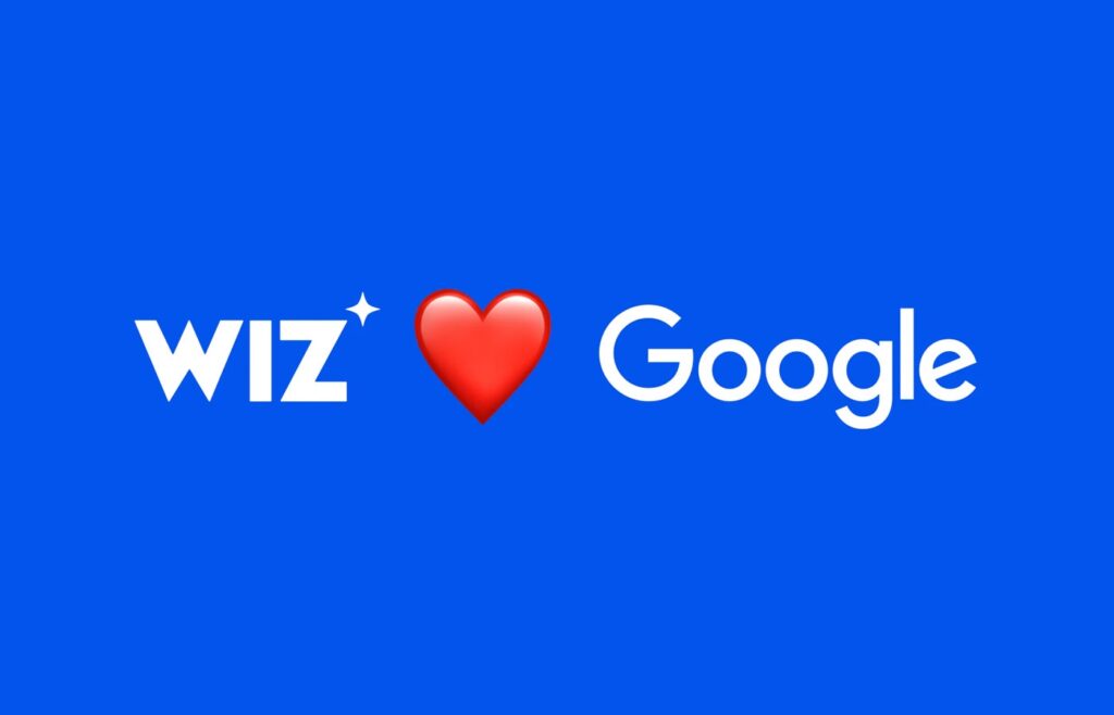 Featured graphic with the logos of Wiz and Google ahd a heart icon in the middle.
